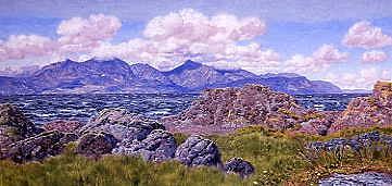 Photo of "THE ISLE OF ARRAN FROM FAIRLAND HEAD, SCOTLAND, 1886" by JOHN BRETT