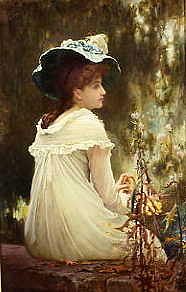 Photo of "LOST IN THOUGHT, 1879." by MARCUS STONE