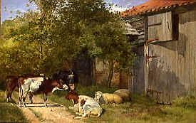 Photo of "A FARMYARD GATHERING, 1857" by THOMAS FRANCIS WAINEWRIGHT