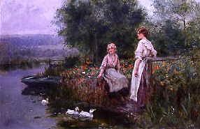 Photo of "FEEDING THE DUCKS" by HENRY JOHN YEEND KING
