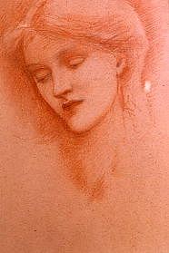 Photo of "STUDY OF A WOMAN'S HEAD" by SIR EDWARD COLEY BURNE-JONES