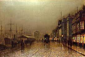 Photo of "GLASGOW DOCKS BY NIGHT." by JOHN ATKINSON GRIMSHAW