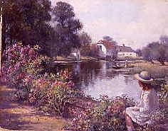 Photo of "A SUMMER AFTERNOON ON THE RIVER" by WILLIAM KAY BLACKLOCK
