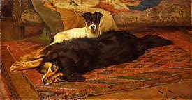 Photo of "TWO FRIENDS - A STUDY" by WRIGHT (REVIVED COPYRIGH BARKER