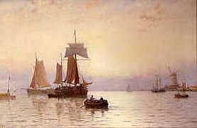 Photo of "SHIPPING IN A CALM" by GEORGE STANFIELD WALTERS