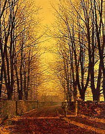 Photo of "AUTUMN'S GOLDEN GLOW" by JOHN ATKINSON GRIMSHAW