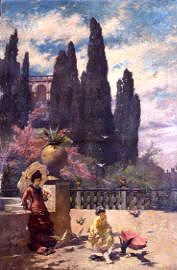 Photo of "FEEDING THE BIRDS." by SIR HUBERT VON HERKOMER