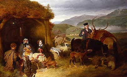 Photo of "GAMEKEEPER'S SHACK IN THE HIGHLANDS 1854" by JOHN FREDERICK HERRING