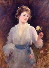 Photo of "THE YELLOW ROSE" by SIR SAMUEL LUKE FILDES