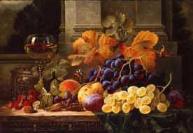 Photo of "STILL LIFE OF FRUIT AND BUTTERFLY" by EDWARD LADELL