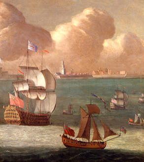 Photo of "FIRST RATE SHIP & ADMIRALTY YACHT OFF PORTSMOUTH, ENGLAND" by ISSAC SAILMAKER