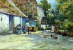 Photo of "WASHING THE BACK YARD, 1889" by JOSEPH MILNE