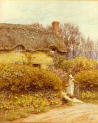 Photo of "GIRL AT A COTTAGE GATE" by HELEN ALLINGHAM