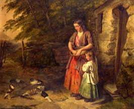 Photo of "FEEDING THE PIGEONS, 1857" by EDWARD JOHN COBBETT