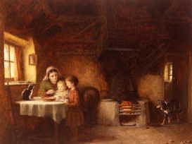 Photo of "THE CHILDREN'S BREAKFAST.1878" by FREDERICK DANIEL HARDY