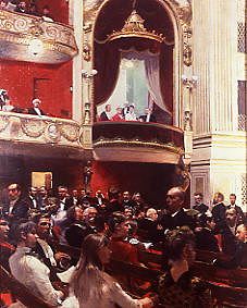 Photo of "AN EVENING AT THE ROYAL THEATRE, COPENHAGEN, DENMARK, 1887" by PAUL FISCHER