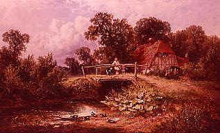 Photo of "THE FOOTBRIDGE, 1863." by JAMES EDWIN MEADOWS