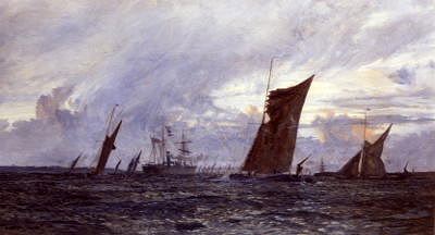 Photo of "A BUSY CHANNEL" by WILLIAM LIONEL WYLLIE