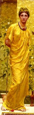 Photo of "RHAPSODY IN YELLOW WITH BUTTERFLY" by ALBERT JOSEPH MOORE