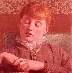 Photo of "PORTRAIT OF A GIRL" by ALBERT JOSEPH MOORE