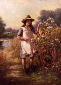 Photo of "GATHERING WILD FLOWERS." by WILLIAM KAY BLACKLOCK