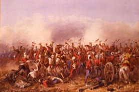 Photo of "THE BATTLE OF ALIWAL, 28.1.1846. THE CHARGE OF THE 16TH LANCERS" by ORLANDO NORIE