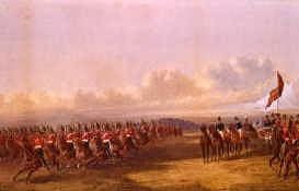 Photo of "THE BATTLE OF ALIWAL, 28.1.1846. REVIEW BY H.M. QUEEN VICTORIA" by ORLANDO NORIE