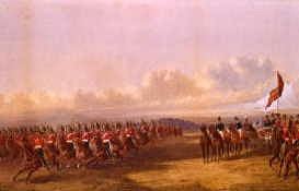 Photo of "THE BATTLE OF ALIWAL, 28.1.1846. REVIEW BY H.M. QUEEN VICTORIA" by ORLANDO NORIE