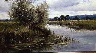 Photo of "ON THE RIVER LEA NEAR HERTFORD" by HENRY JOHN KINNAIRD