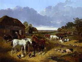 Photo of "MEETING IN THE FARMYARD" by JOHN FREDERICK HERRING