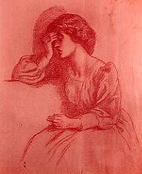 Photo of "MRS WILLIAM MORRIS" by DANTE GABRIEL CHARLES ROSSETTI