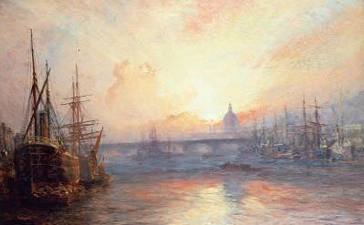 Photo of "BELOW LONDON BRIDGE" by CLAUDE T. STANFIELD MOORE