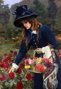 Photo of "THE FLOWER GIRL" by HERBERT GUSTAVE SCHMALZ