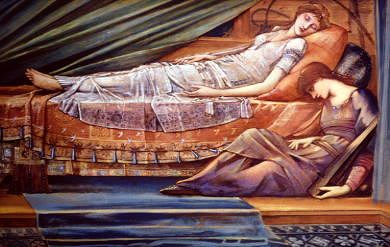 Photo of "THE SLEEPING PRINCESS, 1886-88" by SIR EDWARD COLEY BURNE-JONES