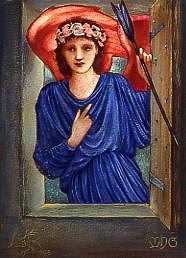 Photo of "LOVE AT THE WINDOW, 1898" by SIR EDWARD COLEY BURNE-JONES