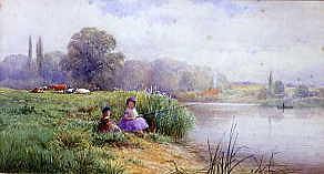 Photo of "CHILDREN FISHING." by GEORGE STANFIELD WALTERS