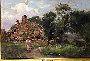 Photo of "A SURREY COTTAGE" by HENRY JOHN YEEND KING