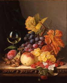 Photo of "STILL LIFE OF FRUIT AND A GOBLET" by EDWARD LADELL