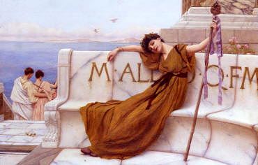 Photo of "ON THE TERRACE, 1890." by JOHN WILLIAM GODWARD