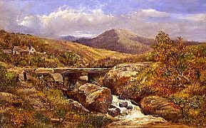 Photo of "THE BRIDGE ABOVE TYN-Y-BWLCH, 1898" by BENJAMIN WILLIAMS LEADER
