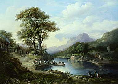 Photo of "FERRY NEAR INVER, CAMBELL'S COTTAGE, SCOTLAND" by ALEXANDER NASMYTH