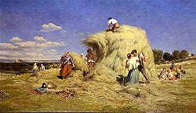 Photo of "HAYMAKING NEAR EDINBURGH, SCOTLAND" by SAMUEL BOUGH