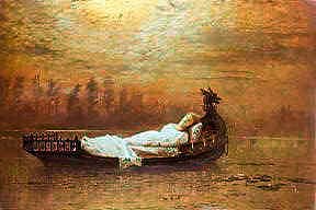 Photo of "THE LADY OF SHALOTT." by JOHN ATKINSON GRIMSHAW