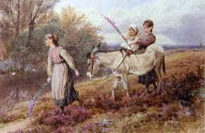 Photo of "THE DONKEY RIDE." by MYLES BIRKET FOSTER