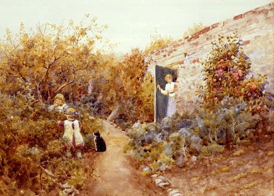 Photo of "IN THE GARDEN, 1894" by THOMAS JAMES LLOYD