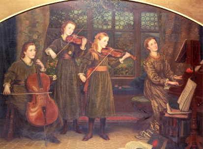 Photo of "THE HOME QUARTET, 1883" by ARTHUR HUGHES