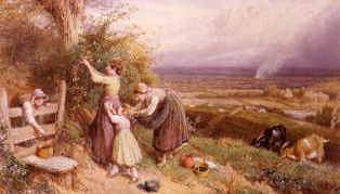 Photo of "PICKING BLACKBERRIES." by MYLES BIRKET FOSTER