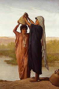 Photo of "THE DAUGHTERS OF LEBAN, 1879" by FREDERICK GOODALL