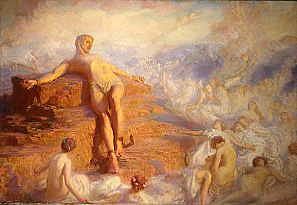 Photo of "PROMETHEUS CONSOLED BY THE SPIRITS OF THE EARTH, 1900" by GEORGE SPENCER WATSON