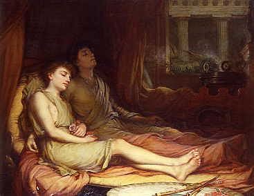 Photo of "SLEEP AND HIS HALF-BROTHER DEATH" by JOHN WILLIAM WATERHOUSE
